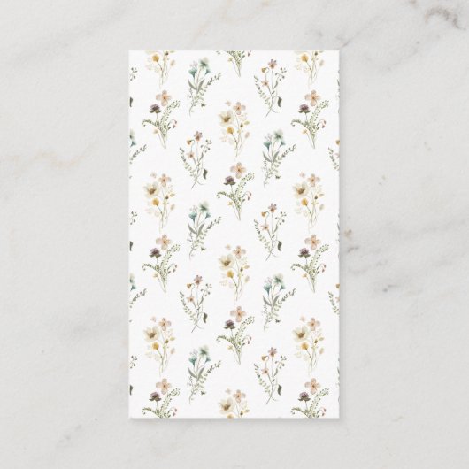 Floral Waterverf Visitekaartje (Achterkant)