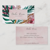 Floral-waterverf Visitekaartje (Voorkant / Achterkant)