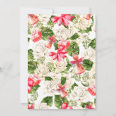 Floral-Waterverf voor kerstfeestdagen Kaart (Achterkant)