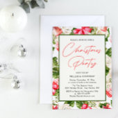 Floral-Waterverf voor kerstfeestdagen Kaart