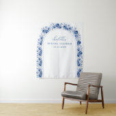 Floral Waterverf Vrijgezellenfeest achtergrond Wandkleed (In situ)