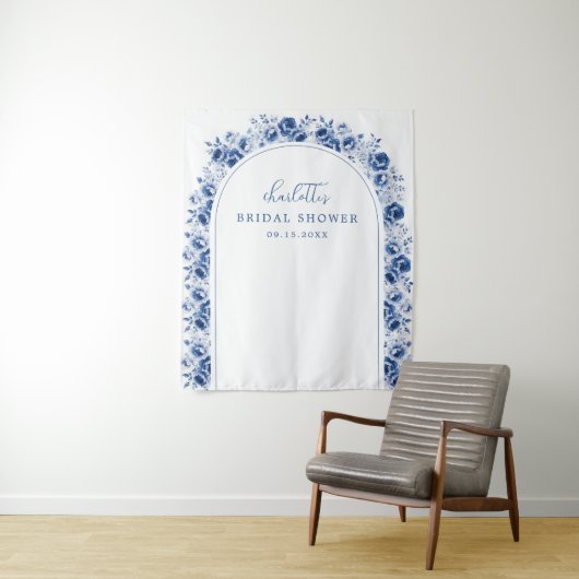 Floral Waterverf Vrijgezellenfeest achtergrond Wandkleed (In situ)