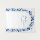 Floral Waterverf Vrijgezellenfeest achtergrond Wandkleed (Voorkant (horizontaal))