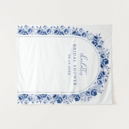 Floral Waterverf Vrijgezellenfeest achtergrond Wandkleed (Voorkant (horizontaal))