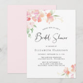 Floral Waterverf Vrijgezellenfeest Kaart (Voorkant / Achterkant)