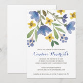 Floral-Waterverf | VRIJGEZELLENFEEST Kaart (Voorkant / Achterkant)