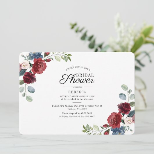 Floral Waterverf Vrijgezellenfeest Kaart (Staand voorkant)