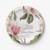 Floral Waterverf Vrijgezellenfeest Papieren Bordje (Voorkant)