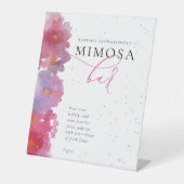 Floral Waterverf Vrijgezellenfeest Reclamebord Met Voetstuk (Voorkant)