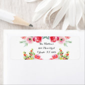 Floral Waterverf Vrijgezellenfeest retourlabels Etiket (Insitu)