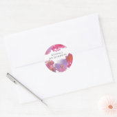 Floral Waterverf Vrijgezellenfeest Ronde Sticker (Envelop)