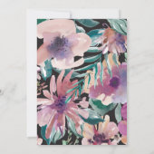 Floral Waterverf Vrouw Birthday viering Kaart (Achterkant)