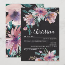 Floral Waterverf Vrouw Birthday viering