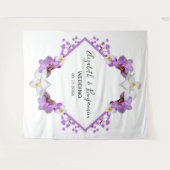 Floral Waterverf Wedding Foto Booth Backdrop Wandkleed (Voorkant (horizontaal))