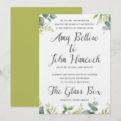 Floral Waterverf Wedding Invitation Save The Date (Voorkant / Achterkant)