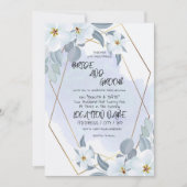 Floral Waterverf Wedding Kaart (Voorkant)