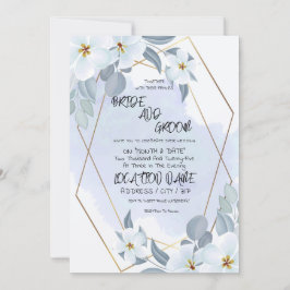 Floral Waterverf Wedding Kaart