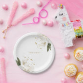 Floral Waterverf Wedding Papieren Bordje (Feest)