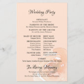 Floral Waterverf Wedding Programme (Achterkant)