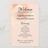 Floral Waterverf Wedding Programme (Voorkant / Achterkant)