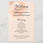 Floral Waterverf Wedding Programme (Voorkant)