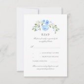 Floral Waterverf Wedding RSVP Kaart (Voorkant)