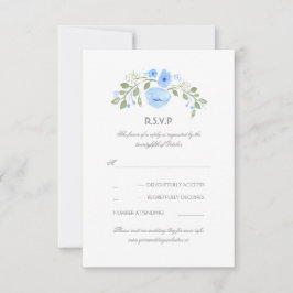 Floral Waterverf Wedding RSVP Kaart