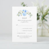 Floral Waterverf Wedding RSVP Kaart (Staand voorkant)