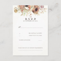  Floral Waterverf Wedding RSVP-kaarten