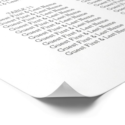 Floral Waterverf Wedding Seating Chart 15 Tables Poster (Hoek)