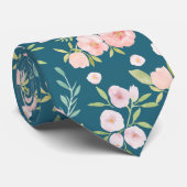 Floral Waterverf Wedding Stropdas (Opgerold)