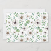 Floral-Waterverf | White Anemone - Save the Date (Achterkant)