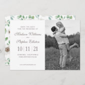 Floral-Waterverf | White Anemone - Save the Date (Voorkant / Achterkant)