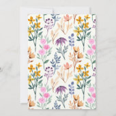 Floral Waterverf Wildbloemen GraduPartij Kaart (Achterkant)