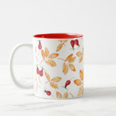 Floral Waterverf, Wilde Roos Tweekleurige Koffiemok (Links)