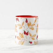 Floral Waterverf, Wilde Roos Tweekleurige Koffiemok (Center)