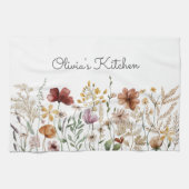  Floral Waterverf Wildflower Garden Theedoek (Horizontaal)