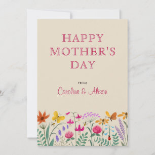 Floral Waterverf Wildflowers Happy Moederdag