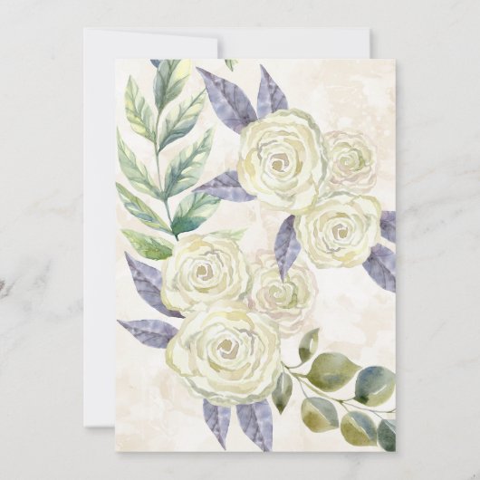 Floral Waterverf Wreath College Graduation Kaart (Achterkant)