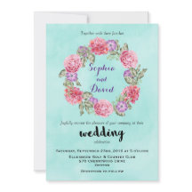 Floral Waterverf Wreath Wedding