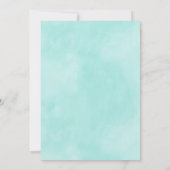 Floral Waterverf Wreath Wedding Kaart (Achterkant)