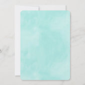 Floral Waterverf Wreator Fancy Birthday Invitation Kaart (Achterkant)