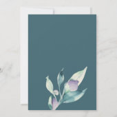 Floral Waterverf Zee-groene begrafenissympathie Bedankkaart (Achterkant)