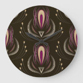 Floral Wave  stijlvolle achtergrond Grote Klok (Voorkant)