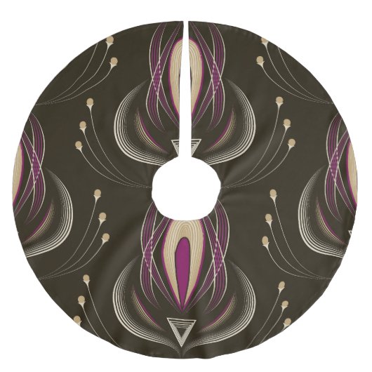 Floral Wave stijlvolle achtergrond Kerstboom Rok (Voorkant)