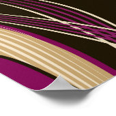 Floral Wave  stijlvolle achtergrond Poster (Hoek)