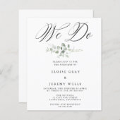 Floral We doen een huwelijksuitnodiging (Voorkant / Achterkant)