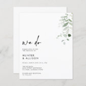 Floral We doen een huwelijksuitnodiging (Voorkant / Achterkant)