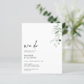 Floral We doen een huwelijksuitnodiging (Staand voorkant)