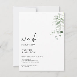 Floral We doen een huwelijksuitnodiging Kaart